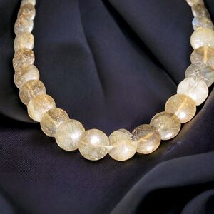 Labradorite Moonstone Disc Bead Beaded Sterling Silver Choker Necklace